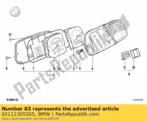 bmw 62112305265 contador de revolução - Lado inferior