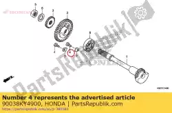 Tutaj możesz zamówić ? Ruba z ? Bem sze? Ciok? Tnym 6x16 od Honda , z numerem części 90038KY4900: