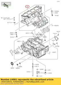 kawasaki 140010653 set carter zx1400hgf - Onderkant