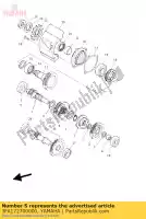 3FA172700000, Yamaha, reduction gear assy (49t) yamaha yfm 125 2000 2001 2002 2003 2004 2005 2006 2007 2008 2010 2012 2013, New