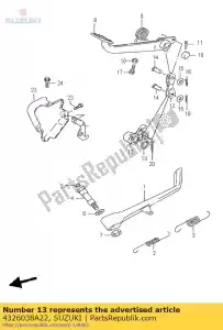 Suzuki 4326038A22 braço, pedal de freio - Lado inferior