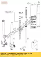 48600686S1, KTM, Asklem l / s cpl. 07 ktm supermoto 950 990 2007 2008 2009 2010, Nieuw