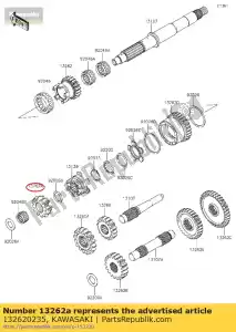 Kawasaki 132620235 transmission à engrenages - La partie au fond