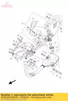 2MSE46020000, Yamaha, tuyau d'échappement comp. yamaha  mt yzf r 300 320 660 2015 2016 2017 2018 2019 2020 2021, Nouveau