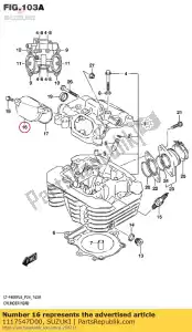 Suzuki 1117547D00 dop, inspectie - Onderkant