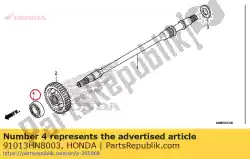 lager, radiale kogel, 62/28 van Honda, met onderdeel nummer 91013HN8003, bestel je hier online: