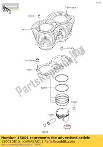 kawasaki 130010812 01 moteur à pistons - La partie au fond