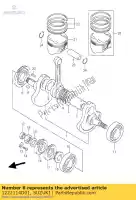 1222114D01, Suzuki, vilebrequin rh suzuki dr  se dr350se 350 , Nouveau