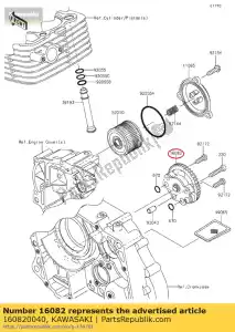 Kawasaki 160820040 pompe-huile-assy - La partie au fond