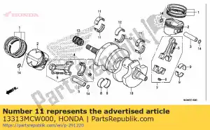 Honda 13313MCW000 bearing a, crankshaft sid - Bottom side