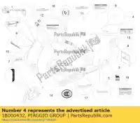 1B000432, Piaggio Group, placa de identificação 