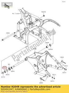 Kawasaki 920491047 joint huile - La partie au fond