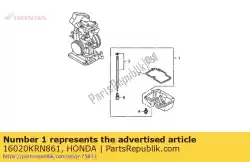 geen beschrijving beschikbaar op dit moment van Honda, met onderdeel nummer 16020KRN861, bestel je hier online: