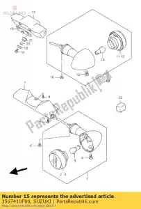 suzuki 3567410F00 coussin, tournez si - La partie au fond