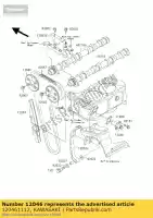 120461112, Kawasaki, piñón, árbol de levas, 34t zx1000-b kawasaki gpz zrx zx zxr zz r zzr 1000 1100 1200 1988 1989 1990 1991 1992 1993 1994 1995 1996 1997 1998 1999 2000 2001 2002 2003 2004 2005 2006, Nuevo