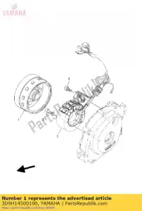 yamaha 3D9H14500100 rotor assy - Onderkant