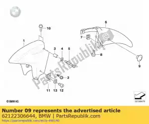 bmw 62122306644 afdekkap - Onderkant