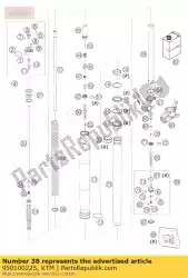 Ici, vous pouvez commander le ressort 5,0 n / mm set d = 5,0mm auprès de KTM , avec le numéro de pièce 95010022S: