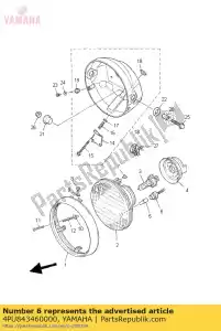 yamaha 4PU843460000 zócalo, luz piloto - Lado inferior