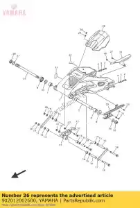 yamaha 902012002600 lavadora, placa - Lado inferior