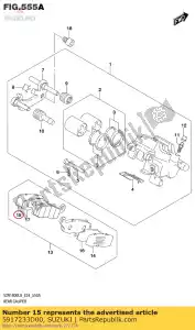 suzuki 5917233D00 shim,pad no.2 - Bottom side