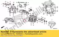 12320MEA670, Honda, ok?adka komp., rr. g?owica cylindra honda  vt vtx 1300 2003 2004 2005 2006 2007 2010 2013 2017, Nowy