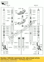 440130224, Kawasaki, tube-fourche intérieur, rh kawasaki zx10r ninja j k z sugomi edition  g anniversary f sx klz versys b winter test krt replica abs zx1000 s m r zx1000sx z1000sx 1000 , Nouveau