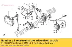 Qui puoi ordinare custodia, assistenza faro inferiore * nh1 * (nh1 nero) da Honda , con numero parte 61302HN0A00ZA: