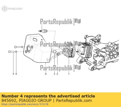 Aprilia 845692, Cylinder air shroud, OEM: Aprilia 845692