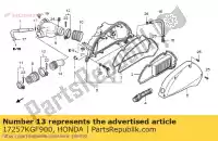 17257KGF900, Honda, Banda, tubo de conexión del filtro de aire (58) honda nes pes sh 125 150 2005 2006 2007 2008 2009 2010 2011 2012 2013, Nuevo