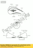 560661859, Kawasaki, modèle, réservoir de carburant, upp, lh vn800 kawasaki vn 800 2005 2006, Nouveau