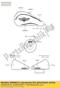 kawasaki 560661859 modèle, réservoir de carburant, upp, lh vn800 - La partie au fond