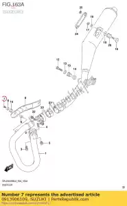 suzuki 0913906109 parafuso, 6x16 - Lado inferior