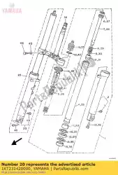 Ici, vous pouvez commander le siège, ressort supérieur auprès de Yamaha , avec le numéro de pièce 1KT231420000: