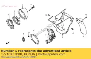 honda 17210KZ3B00 carcasa del filtro de aire - Lado inferior