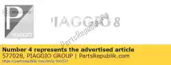 waterkoeler rooster van Piaggio Group, met onderdeel nummer 577028, bestel je hier online: