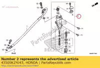 43500KZ4J43, Honda, cilindro assy., rr. mestre do freio (nissin) honda  cr crf 125 250 450 2002 2003 2004 2005 2006 2007 2008 2009 2010 2011 2012 2013 2014 2015 2017 2018 2019 2020, Novo