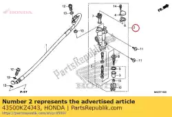 Aqui você pode pedir o cilindro assy., rr. Mestre do freio (nissin) em Honda , com o número da peça 43500KZ4J43: