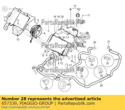 Qui puoi ordinare tubo testa raffreddatore d'acqua da Piaggio Group , con numero parte 657339: