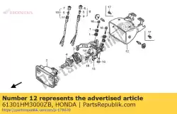 Aquí puede pedir estuche, faro * nh1 * (nh1 negro) de Honda , con el número de pieza 61301HM3000ZB:
