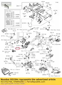 kawasaki 921542706 01 parafuso, soquete, 6x12 - Lado inferior