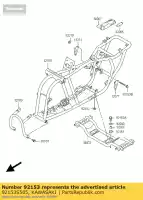 92153S505, Kawasaki, bullone ksf400a6f kawasaki kfx klv 50 400 1000 2003 2004 2005 2006, Nuovo