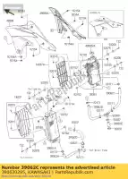 390620295, Kawasaki, slangkoeling, rad. passend. kx250 kawasaki kx 250 2010 2011 2012 2013 2014 2015 2016, Nieuw