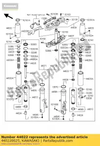 kawasaki 440220025 cylinder-fork vn1700c9f - Bottom side