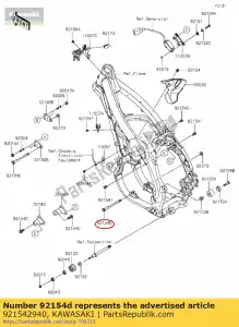 kawasaki 921542940 01 bolt,10x137 - Bottom side