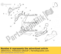 Aprilia 2B001921, Lh oberer luftkanal, OEM: Aprilia 2B001921