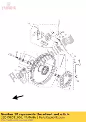 remklauw (links) van Yamaha, met onderdeel nummer 13DF580T1000, bestel je hier online: