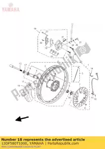 yamaha 13DF580T1000 remklauw (links) - Onderkant