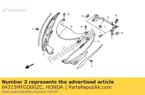 Honda 64215MFGD00ZC capot, l. fr. côté * pb324c - La partie au fond