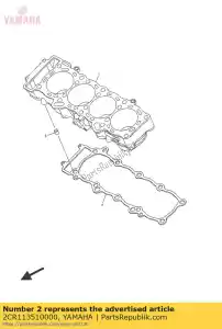 yamaha 2CR113510000 pakking, cilinder - Onderkant